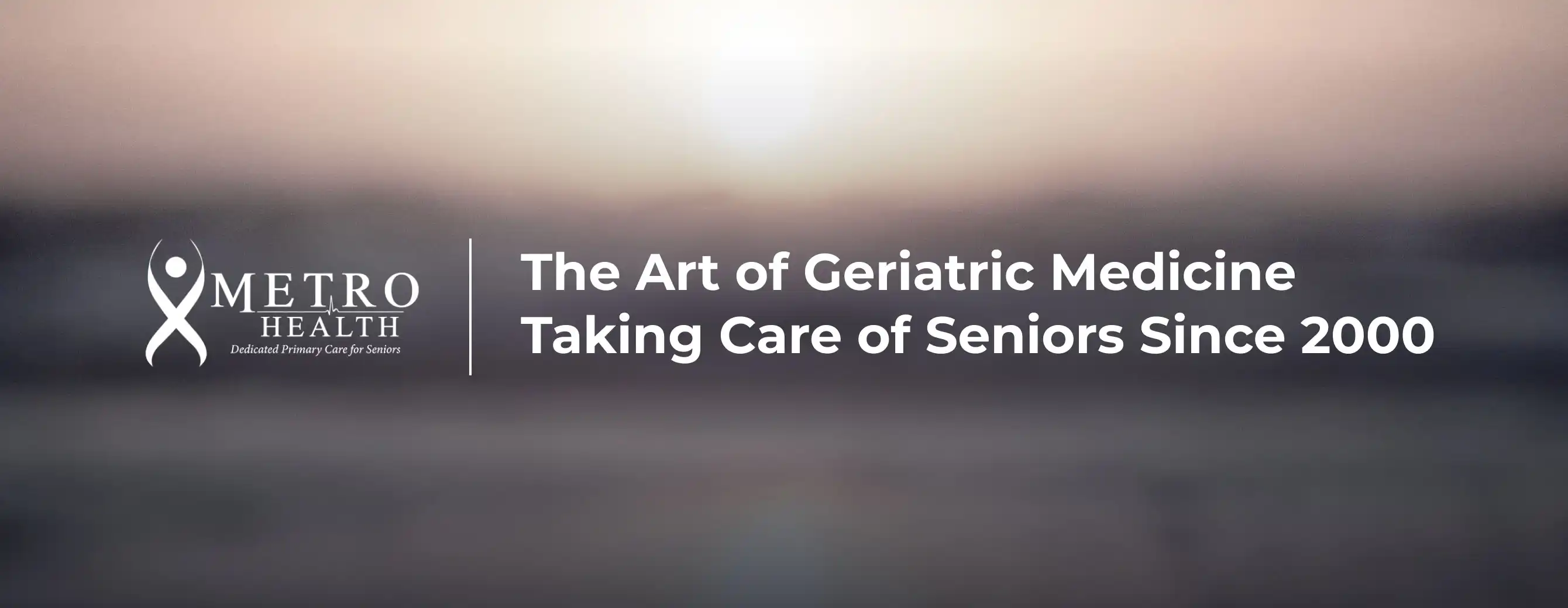 Peaceful background with the MetroHealth tagline